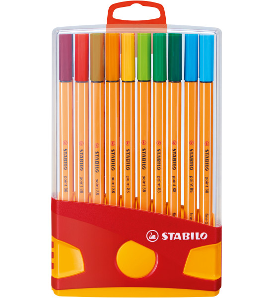 Micropunta/Felpa, Point 88, Punta Fina  0.4 mm, Estuche x 20 - Color Parade. 20 Colores Surtidos